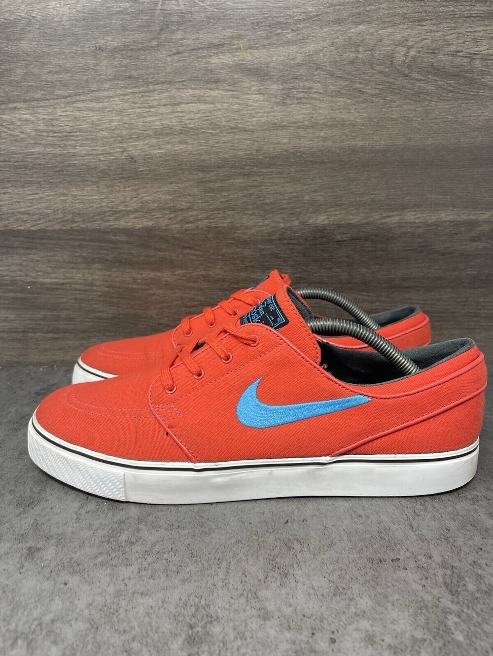 Nike SB Zoom Stefan Janoski Canvas Mens Size 10.5 Red Blue Skate Shoes